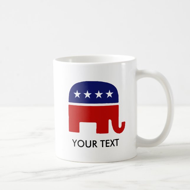 Caneca De Café Elefante republicano do elefante/GOP (Direita)
