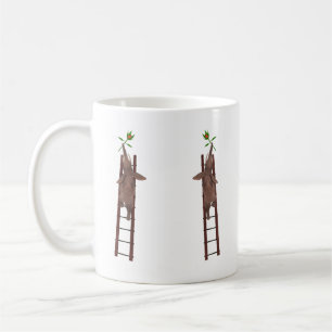 Caneca De Café Elefante subindo uma escada