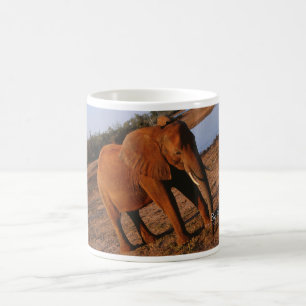 Caneca De Café Elefante Vermelho Grande