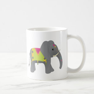 Caneca De Café Elefante vestido toda acima