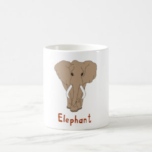 Caneca De Café Elefantes africanos românticos