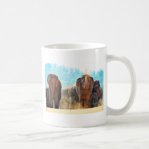 Caneca De Café Elefantes Animais Safari Destino Paz Amor