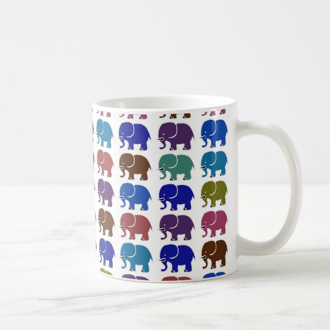 Caneca De Café elefantes bonitos (Direita)