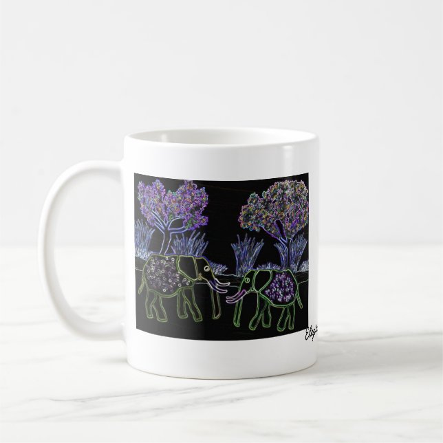 Caneca De Café Elefantes elétricos (Esquerda)