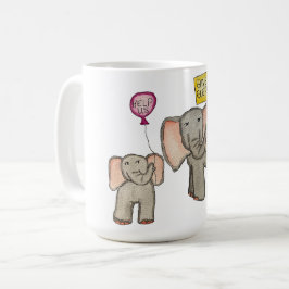 Caneca De Café Elefantes Precisam da Nossa Ajuda