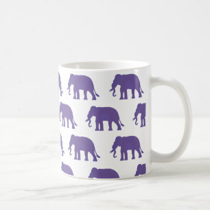 Caneca De Café Elefantes roxos