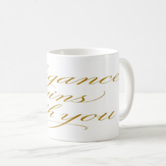 Caneca De Café Elegance Begins With You: Motivational Quote