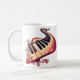 Caneca De Café Elegance in motion, the curved piano. 