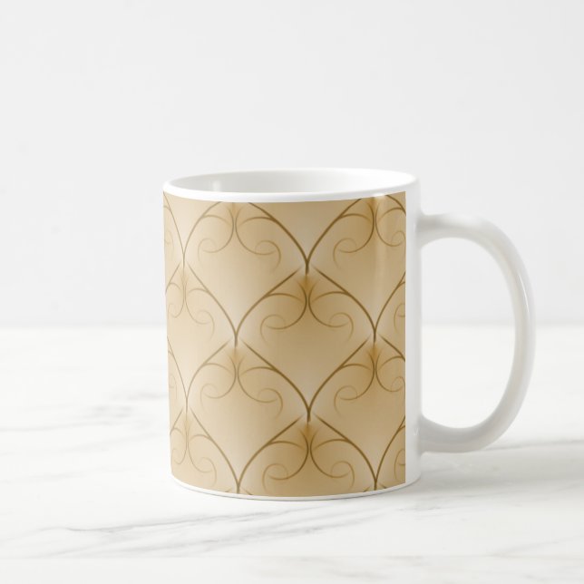 Caneca De Café Elegance Mug sem paralelo, Ouro Beige (Direita)
