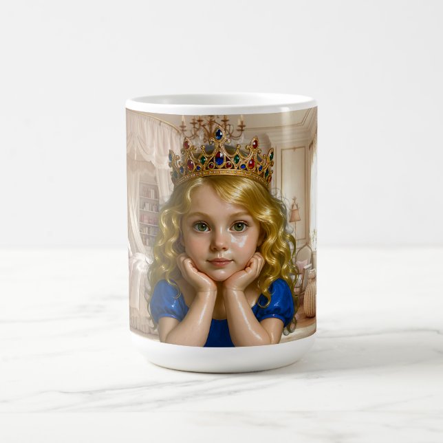 Caneca De Café Elegância da Princesa Dourada (Centro)