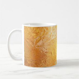 Caneca De Café Elegância Dourada: Fundo Luxuoso Abstrato