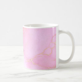 Caneca De Café Elegância em aquarela rosa