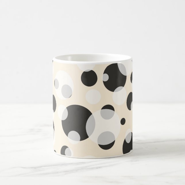 Caneca De Café ✨ Elegância em Círculos: Bolinhas Pattern Mug (Centro)