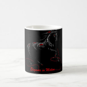 Caneca De Café Elegância em Movimento Tipografia de Cavalo