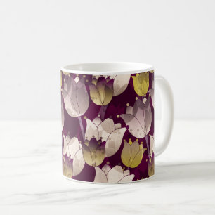 Caneca De Café Elegância Floral Espumante