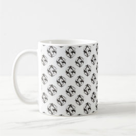 Caneca De Café Elegância Hex Feathered