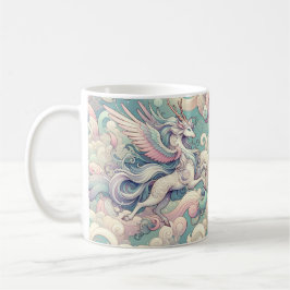 Caneca De Café Elegância Mística: Sussurros Pastel Kirin