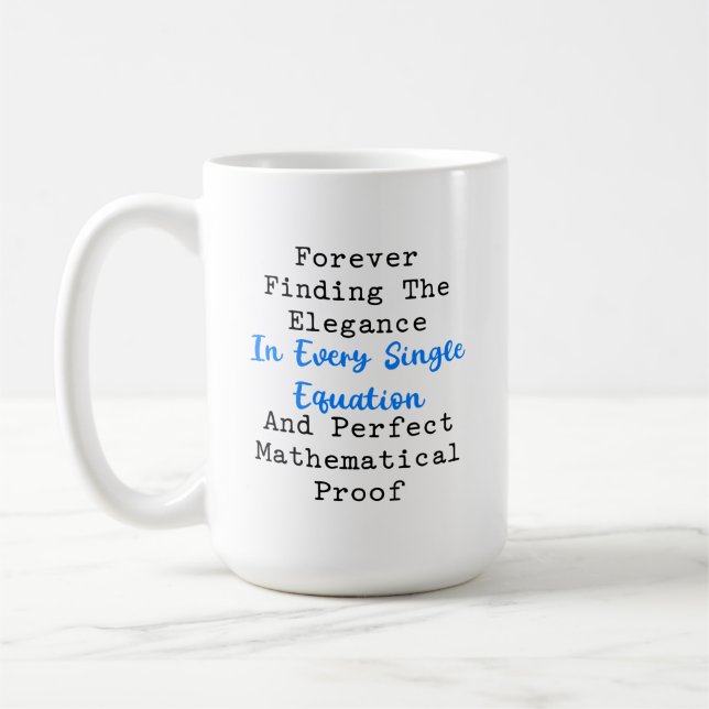 Caneca De Café Elegância na Equação Prova Matemática Perfeita (Esquerda)