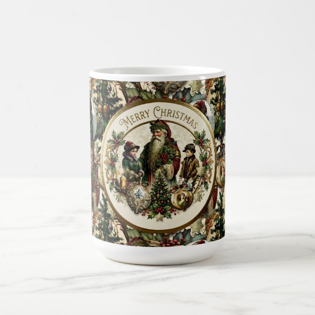 Caneca De Café Elegância Natalina Vitoriana  (Centro)