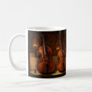 Caneca De Café Elegância Orquestral: A Família do Violino no Palc
