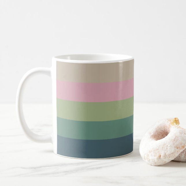Caneca De Café Elegância sem som - Na moda striping (Com Donut)