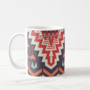 Caneca De Café Elegância Tribal: Impressão de Étnica Geométrica