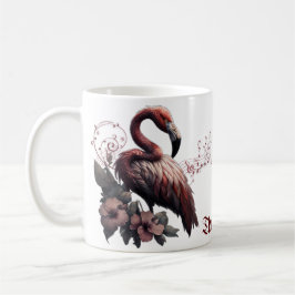 Caneca De Café elegância tropical, o flamingo na luz.