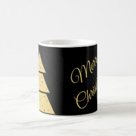 Caneca De Café Elegant Black and Gold Holiday