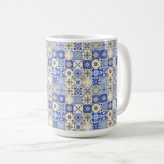 Caneca De Café Elegant blue& white Portuguese Azulejo pattern