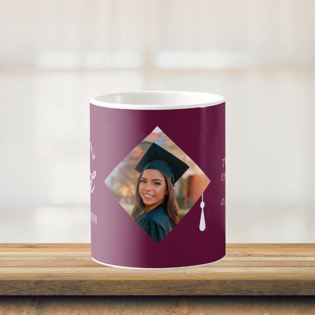 Caneca De Café Elegant Cap Topper Custom Graduate Photo Keepsake (Elegant Cap Topper Custom Graduate Photo Keepsake Coffee Mug )