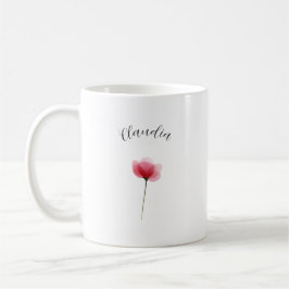 Caneca De Café Elegant Cute Sophisticated Named Romantic Floral 