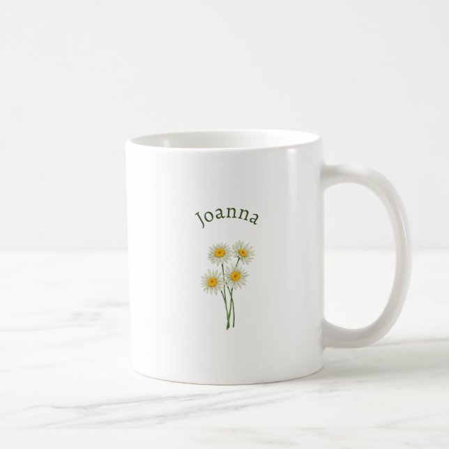 Caneca De Café Elegant Cute Sophisticated Named Romantic Floral  (Direita)