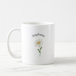Caneca De Café Elegant Cute Sophisticated Named Romantic Floral 