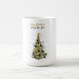 Caneca De Café Elegant Gold Christmas tree ,coffee mug 