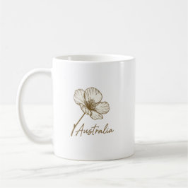 Caneca De Café Elegant Golden Wattle Floral Australia Day 2026
