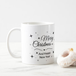 Caneca De Café Elegant Merry Christmas and Happy New Year