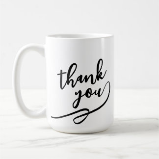 Caneca De Café Elegant Script Thank You Gift Mug