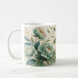 Caneca De Café Elegant Watercolor Floral Pattern Mug