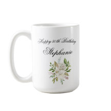 Elegante 50th Birthday Floral