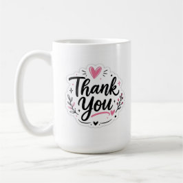 Caneca De Café Elegante Agradecimento | Belo Presente de Apreciaç