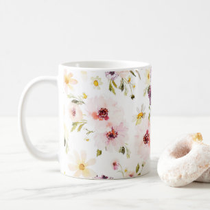 Caneca de Café Elegante – Aquarela