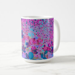 Caneca De Café Elegante Azul Escuro e Magenta - Iluminismo
