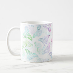 Caneca De Café Elegante Azul Roxo-Brilhante Glam Design