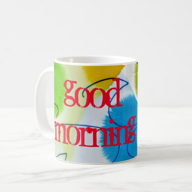 Caneca De Café Elegante Bom dia Café Mug (Frente Esquerda)