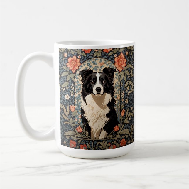 Caneca De Café Elegante Border Collie Morris Inspirou (Esquerda)