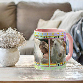 Caneca De Café Elegante Bridesmaid Bolinhas Photo Mug