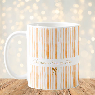 Caneca De Café Elegante Casa de Campo com Listras de Damasco Grã-