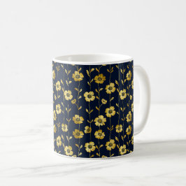 Caneca De Café Elegante Chique Estiloso Feminino Tendência Preto 