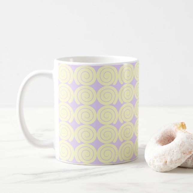 Caneca De Café Elegante Cream Swirl (Com Donut)