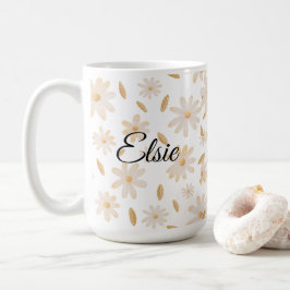 Caneca De Café Elegante Daisy Hues Personalizadas Mug